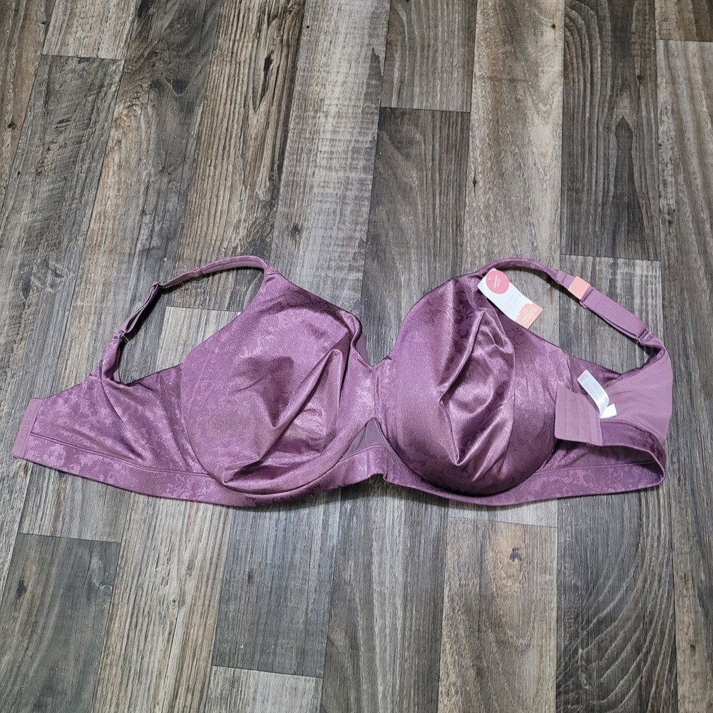 Cacique Unlined Bra Size 44J  Purple Adj Straps
